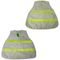 Incident Command Vest with clear card holders, 1" Stripes, (Regular and Jumbo) White